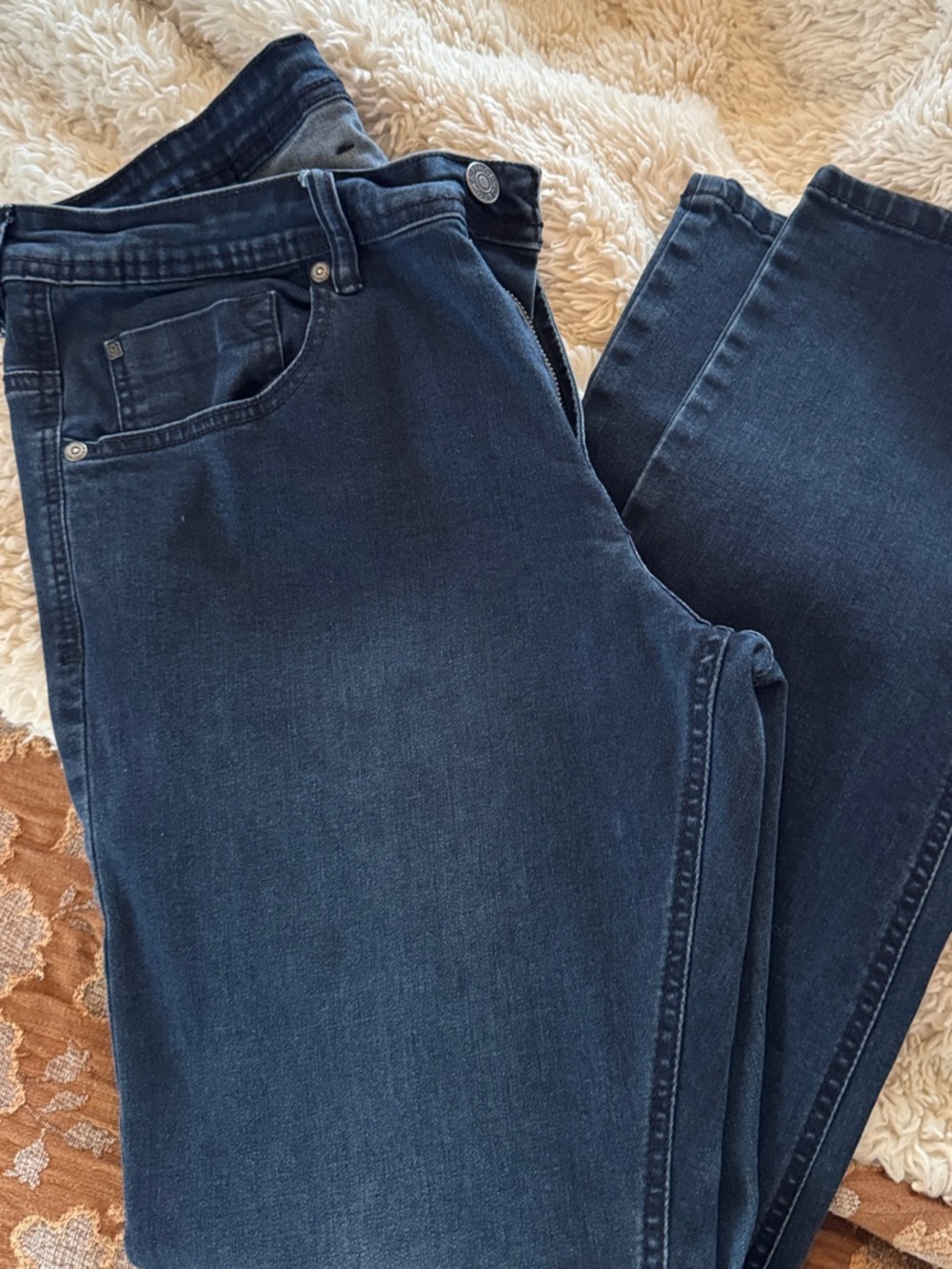 Buffalo David Bitton Men's Relaxed Dark Blue Jeans 36 x 32
